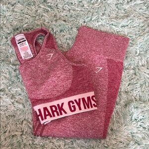 Gymshark Red Sports Bra and Leggings Set